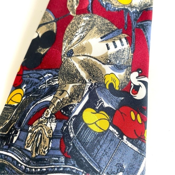 Vintage Disney Mickey Unlimited Men's Neck Tie Made In Italy Mickey Mouse - Picture 5 of 11